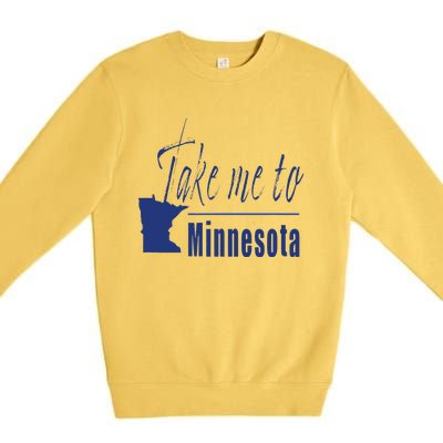 Minnesota Take Me To Minnesota North Shore Lake Superior Premium Crewneck Sweatshirt