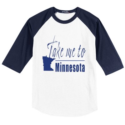 Minnesota Take Me To Minnesota North Shore Lake Superior Baseball Sleeve Shirt