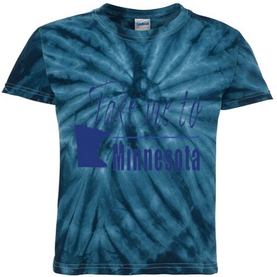 Minnesota Take Me To Minnesota North Shore Lake Superior Kids Tie-Dye T-Shirt