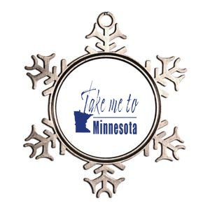 Minnesota Take Me To Minnesota North Shore Lake Superior Metallic Star Ornament