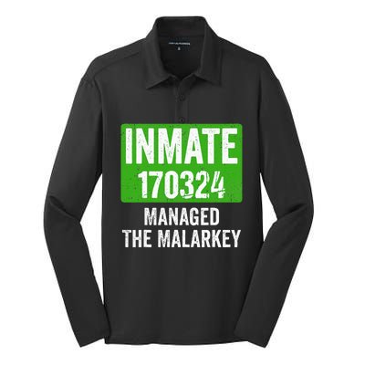 Managed The Malarkey Inmate St Patricks Day Silk Touch Performance Long Sleeve Polo