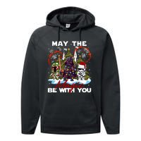 May The Magic Be With You Merry Christmas Performance Fleece Hoodie