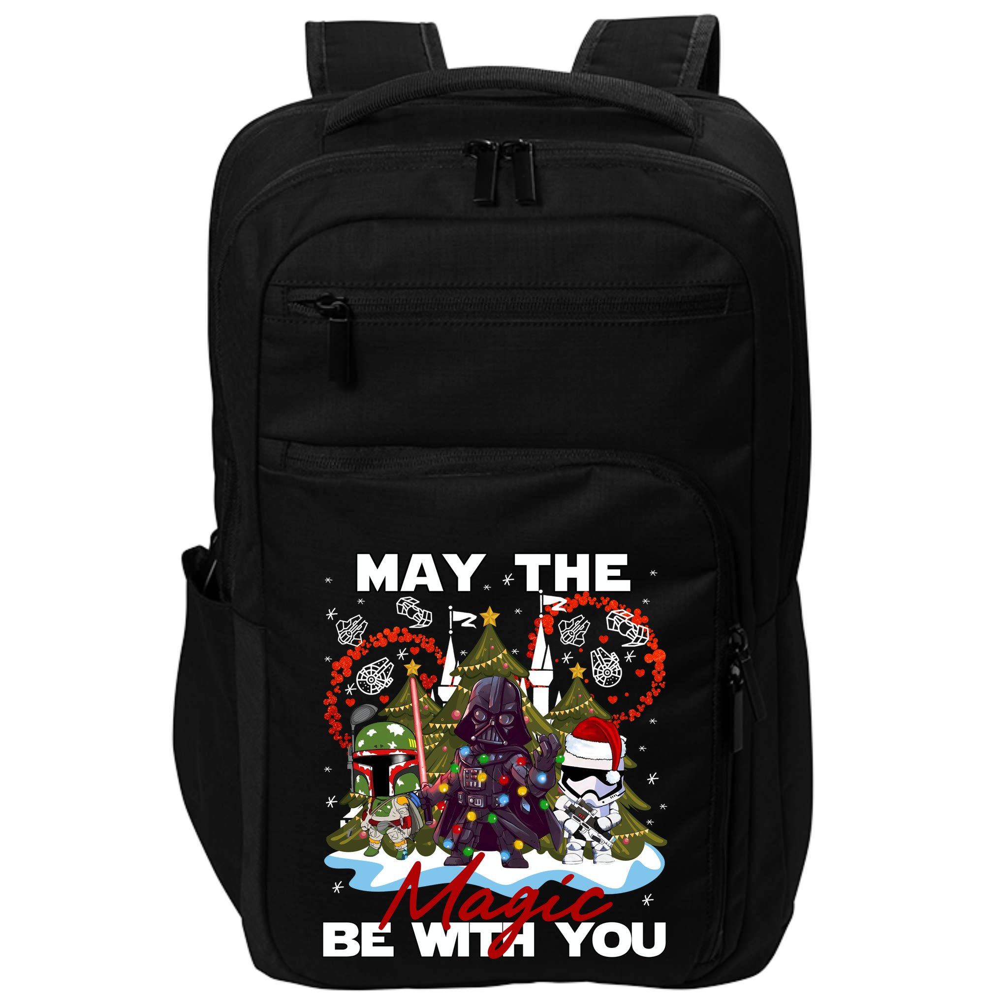 May The Magic Be With You Merry Christmas Impact Tech Backpack