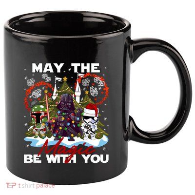 May The Magic Be With You Merry Christmas 11oz C Handle Ceramic Mug