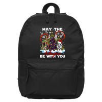 May The Magic Be With You Merry Christmas 16 in Basic Backpack