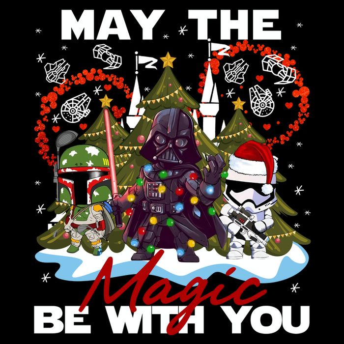 May The Magic Be With You Merry Christmas 16 in Basic Backpack