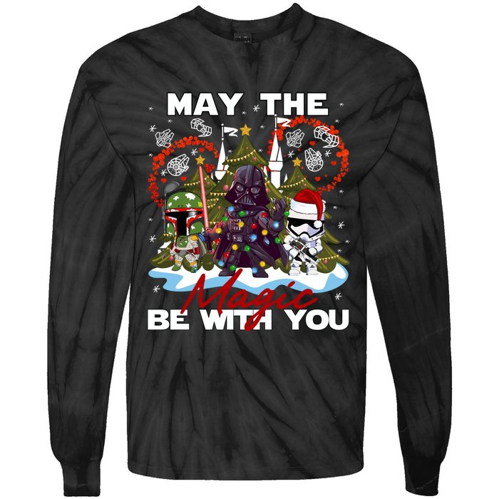 May The Magic Be With You Merry Christmas Tie-Dye Long Sleeve Shirt