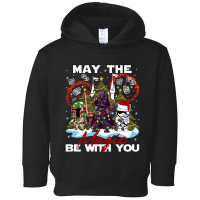May The Magic Be With You Merry Christmas Toddler Hoodie