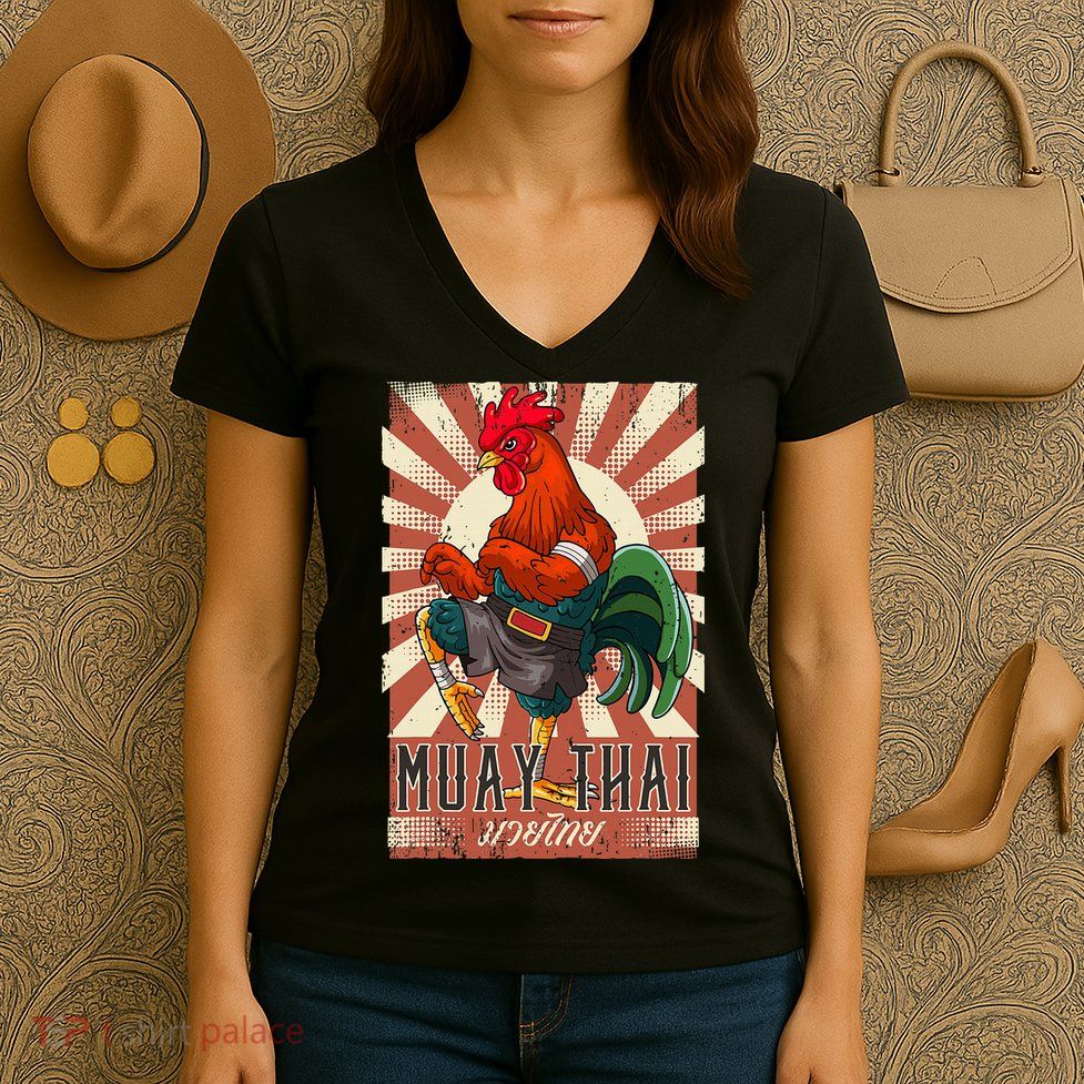 Muay Thai Women's V-Neck T-Shirt