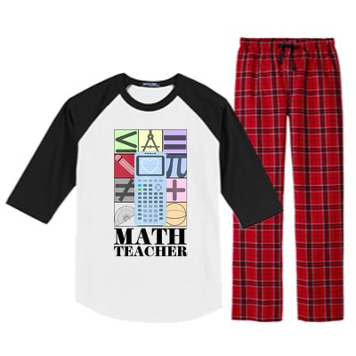 Math Teacher Raglan Sleeve Pajama Set