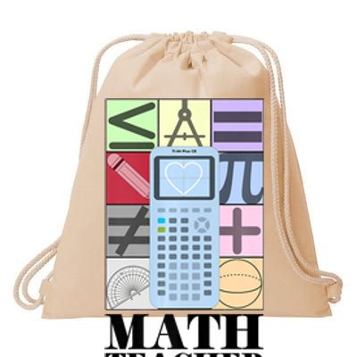 Math Teacher Drawstring Bag