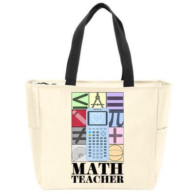 Math Teacher Zip Tote Bag