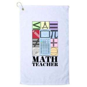 Math Teacher Platinum Collection Golf Towel