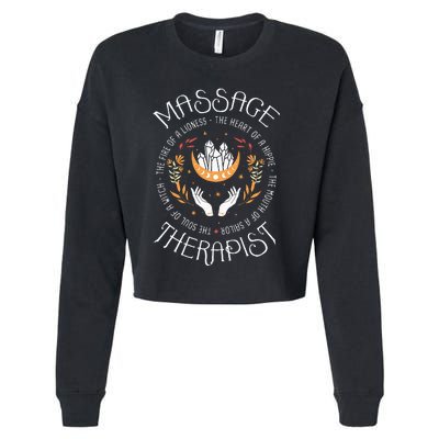 Massage Therapist Masseuse Massage Therapy Massotherapist Cropped Pullover Crew