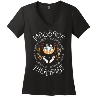 Massage Therapist Masseuse Massage Therapy Massotherapist Women's V-Neck T-Shirt