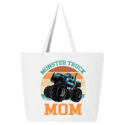 Monster Truck Mom Funny Gift Retro Vintage Monster Truck Funny Gift 25L Jumbo Tote