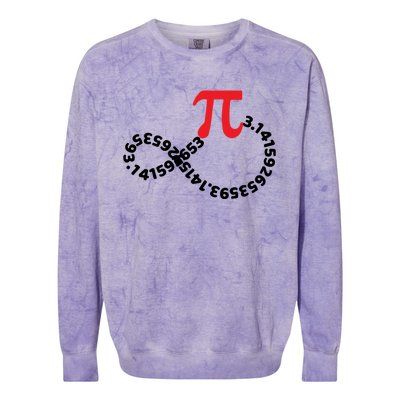 Math Teacher Mathematics Pi Symbol Pi Happy Pi Day Infinity Gift Colorblast Crewneck Sweatshirt