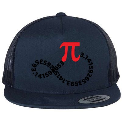 Math Teacher Mathematics Pi Symbol Pi Happy Pi Day Infinity Gift Flat Bill Trucker Hat