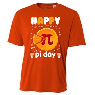 Math Teacher Mathematics Pi Symbol Pie Pi Happy Pi Day Gift Cooling Performance Crew T-Shirt