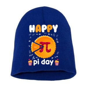 Math Teacher Mathematics Pi Symbol Pie Pi Happy Pi Day Gift Short Acrylic Beanie