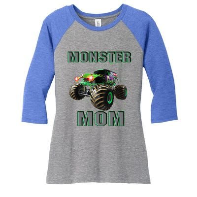 Monster Truck Mom Monster Truck Are My Jam Truck Lovers Cool Gift Women's Tri-Blend 3/4-Sleeve Raglan Shirt