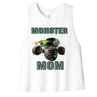 Monster Truck Mom Monster Truck Are My Jam Truck Lovers Cool Gift Women's Racerback Cropped Tank