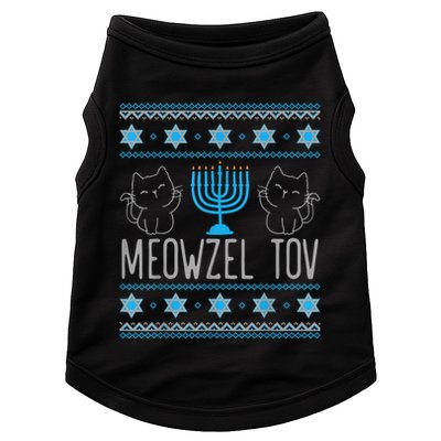 Meowzel Tov Menoarah Merry Hanukkah Funny Hanucats Cute Cat Doggie Tank