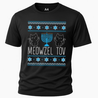 Meowzel Tov Menoarah Merry Hanukkah Funny Hanucats Cute Cat Performance Shirt