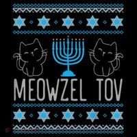 Meowzel Tov Menoarah Merry Hanukkah Funny Hanucats Cute Cat Tall T-Shirt