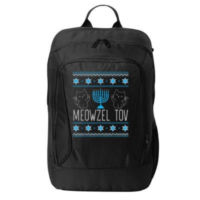 Meowzel Tov Menoarah Merry Hanukkah Funny Hanucats Cute Cat City Backpack