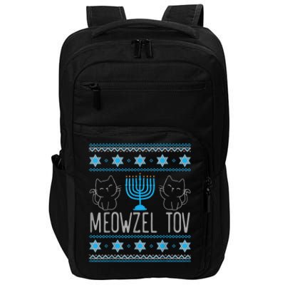 Meowzel Tov Menoarah Merry Hanukkah Funny Hanucats Cute Cat Impact Tech Backpack