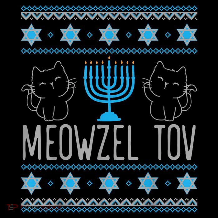 Meowzel Tov Menoarah Merry Hanukkah Funny Hanucats Cute Cat Bag