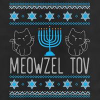 Meowzel Tov Menoarah Merry Hanukkah Funny Hanucats Cute Cat 25L Jumbo Tote