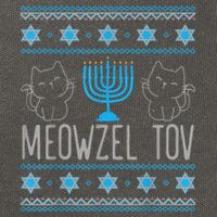 Meowzel Tov Menoarah Merry Hanukkah Funny Hanucats Cute Cat Cotton Canvas Backpack