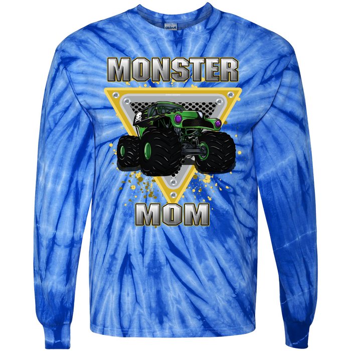 Monster Truck Mom Meaningful Gift Tie-Dye Long Sleeve Shirt