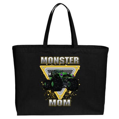 Monster Truck Mom Meaningful Gift Cotton Canvas Jumbo Tote