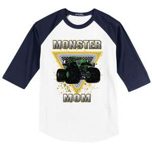 Monster Truck Mom Meaningful Gift Baseball Sleeve Shirt