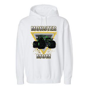 Monster Truck Mom Meaningful Gift Garment-Dyed Fleece Hoodie