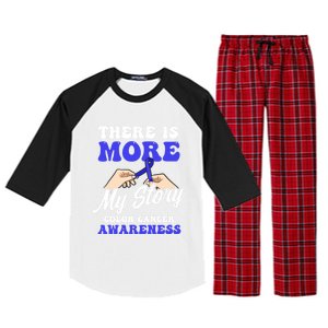 More To My Story Design Colon Cancer Awareness Gift Raglan Sleeve Pajama Set