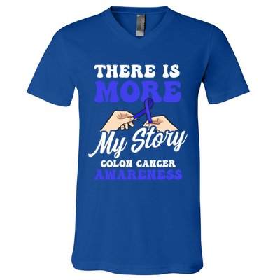 More To My Story Design Colon Cancer Awareness Gift V-Neck T-Shirt