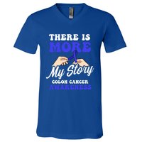 More To My Story Design Colon Cancer Awareness Gift V-Neck T-Shirt