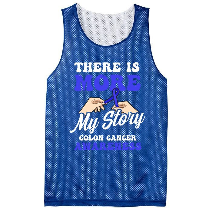 More To My Story Design Colon Cancer Awareness Gift Mesh Reversible Basketball Jersey Tank