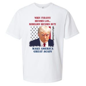 Marchstyle Trump Mugshot Innocent As Charged Trump Sueded Cloud Jersey T-Shirt