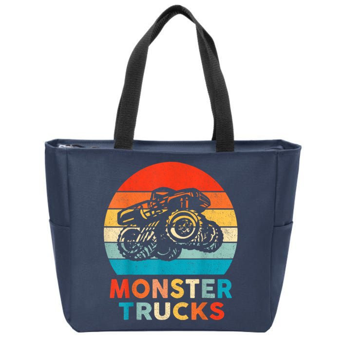 Monster Truck Zip Tote Bag