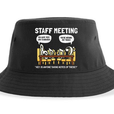 Music Theory Musician Music Teacher Funny Musical Notes Sustainable Bucket Hat