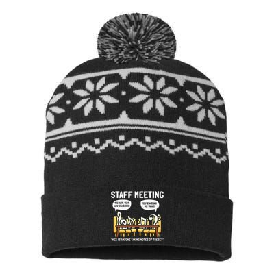 Music Theory Musician Music Teacher Funny Musical Notes USA-Made Snowflake Beanie