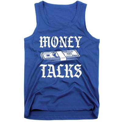 Money Talks Millionaire Invest Cash Cryptocurrency Business Gift Tank Top