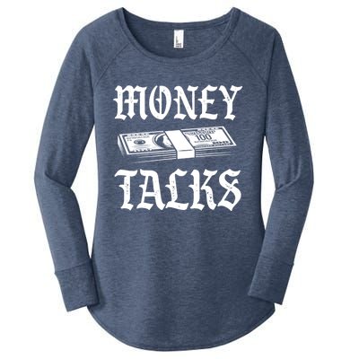 Money Talks Millionaire Invest Cash Cryptocurrency Business Gift Women's Perfect Tri Tunic Long Sleeve Shirt