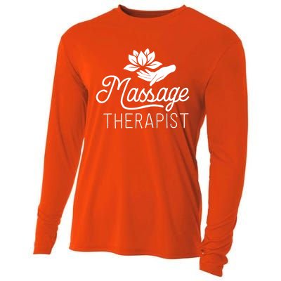 Massage Therapist Massage Therapy Gift Spa Meaningful Gift Funny Gift Cooling Performance Long Sleeve Crew