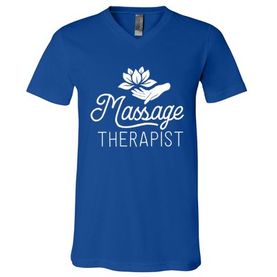 Massage Therapist Massage Therapy Gift Spa Meaningful Gift Funny Gift V-Neck T-Shirt